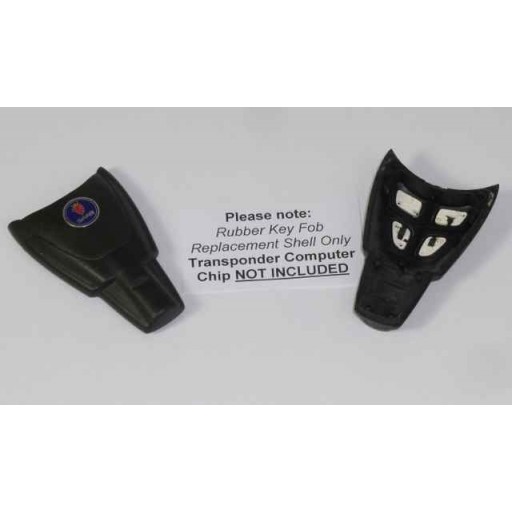 Saab 9-3 Rubber Key Fob Replacement Shell (Limited Qty with Saab logo)