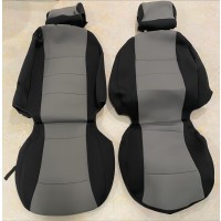 2003-2010 9-3 Sedan front seat covers. Grey center and black sides